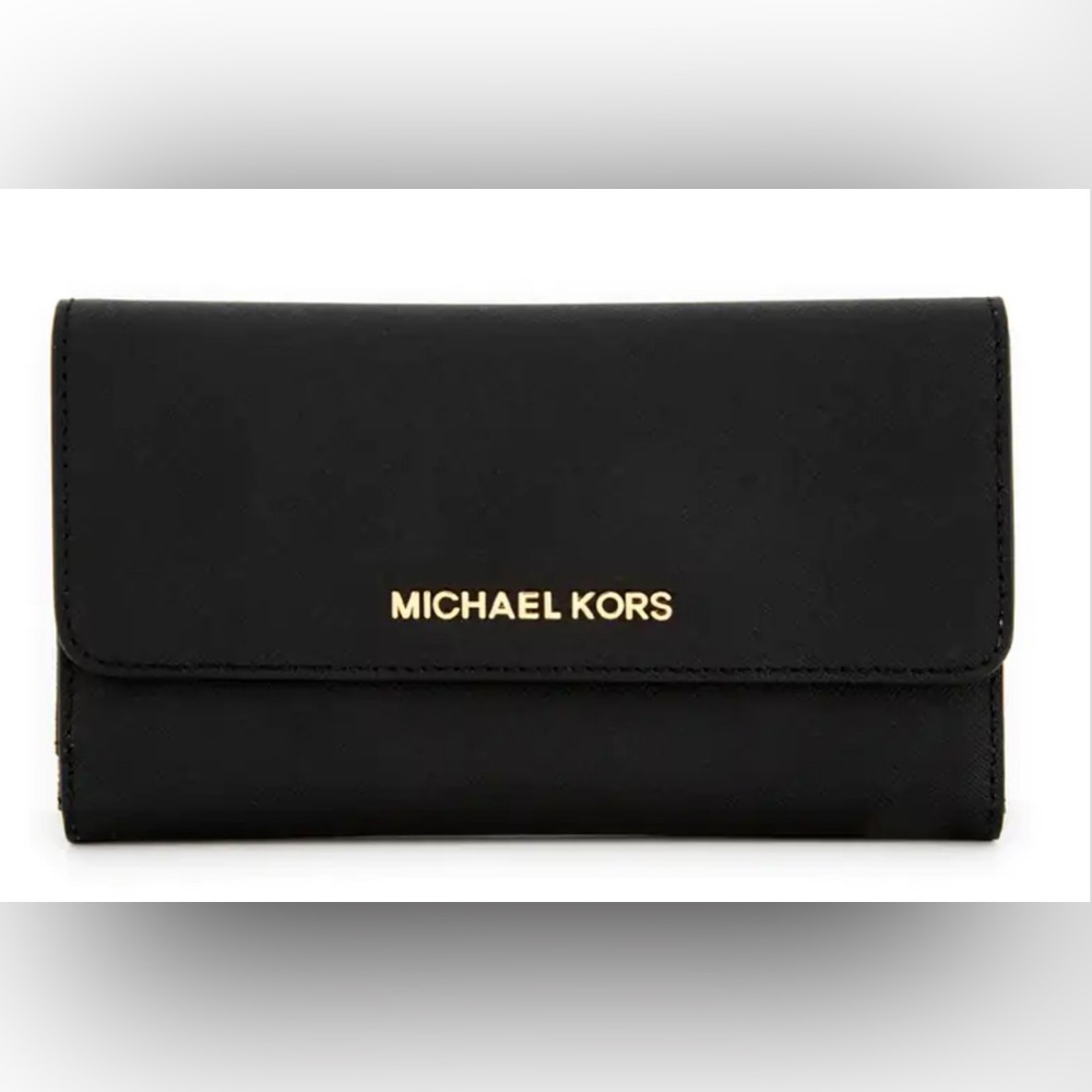 Michael Kors Jet Set Travel Wallet - Black
